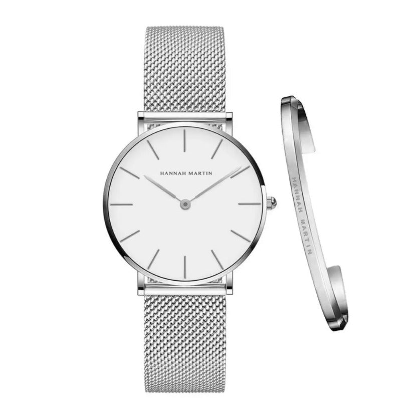 Relógio Feminino Elegante + Pulseira De Brinde