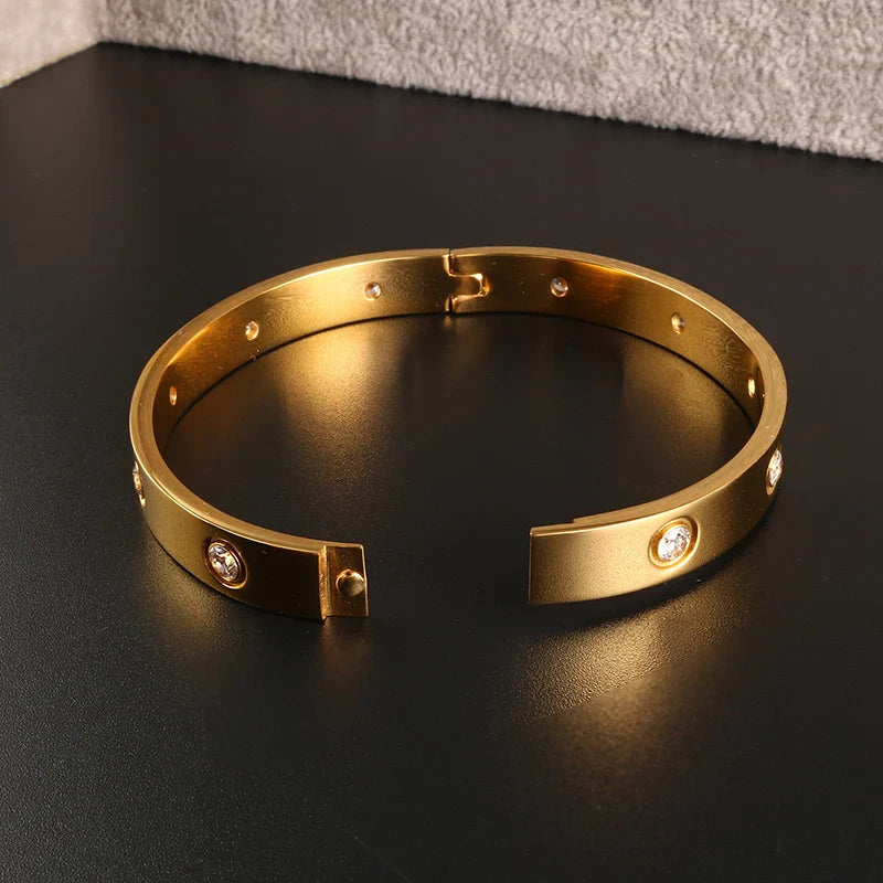 Bracelete Zircônia Banhado em Ouro 18K Carol